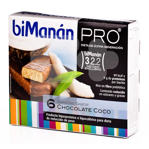 BIMANAN PRO BARRITAS CHOCOLATE/COCO 6UDS