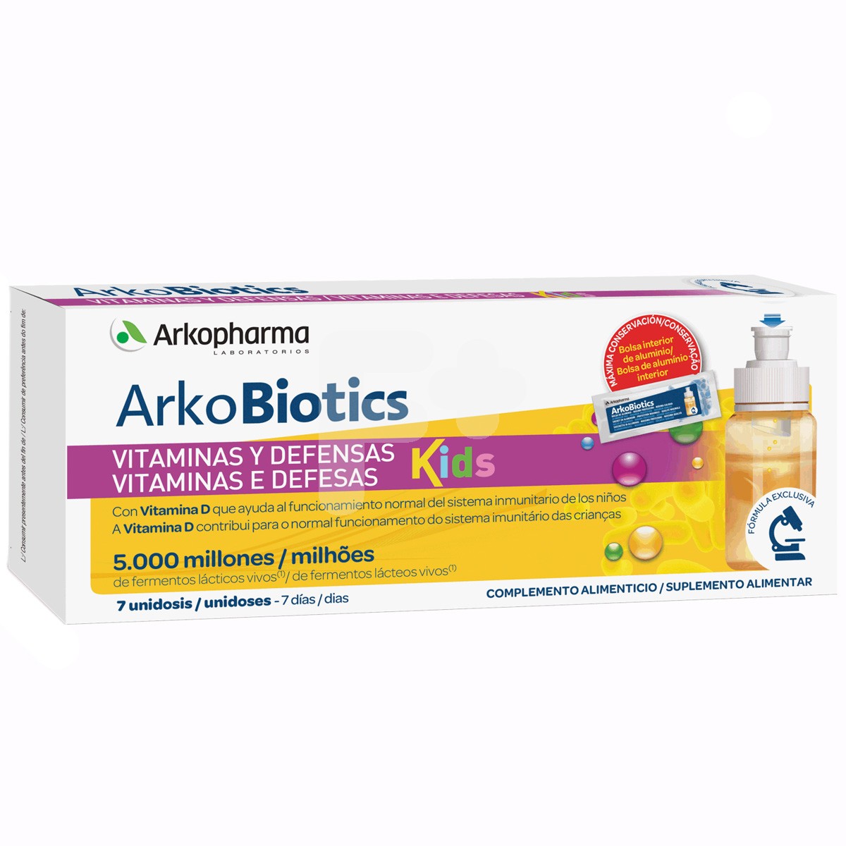 ARKOBIOTICS VIT Y DEFENSAS NIÑOS 7 DOSIS