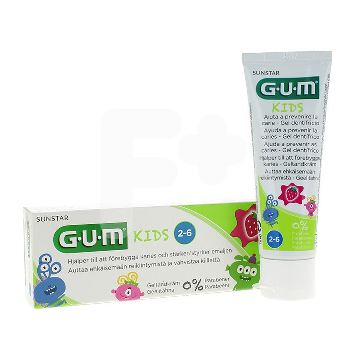GUM NIÑOS GEL DENTAL FRESA 2-6 AÑOS 50ML GUM NIÑOS GEL DENTAL FRESA 2-6 AÑOS 50ML