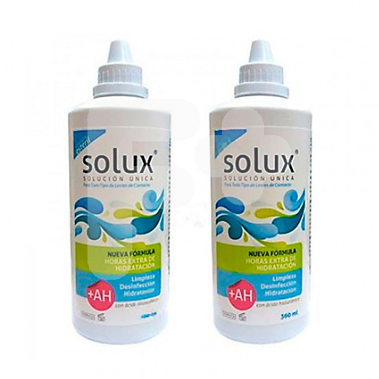 Solux solución unica + ah 360ml x 2uds