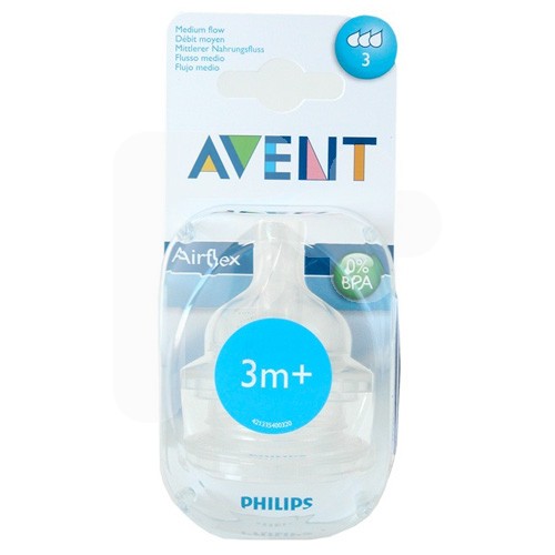 Avent Tetinas clásicas flujo medio 3 meses 2uds