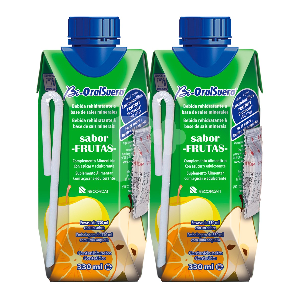 Bioralsuero Frutas Pack 2 brick X 330ml