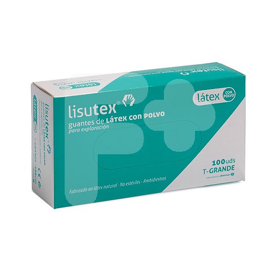 Guantes latex lisutex gde 100 uds