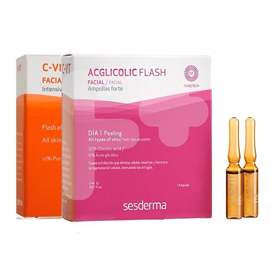 Sesderma Pack Acglicolic flash + Cvit flash serum 2 amp
Sesderma Pack Acglicolic flash + Cvit flash serum 2 amp