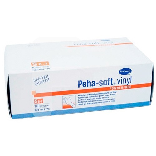 Peha-Soft guantes vinilo sin polvo T-L 100u