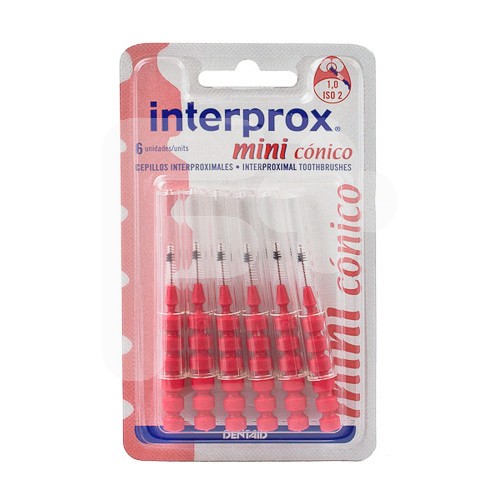 CEPILLO INTERPROX 4G MINI CONICO 6 UDS