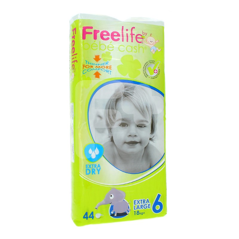 Freelife Pañal bebecash 6 XL +18kg 35uds