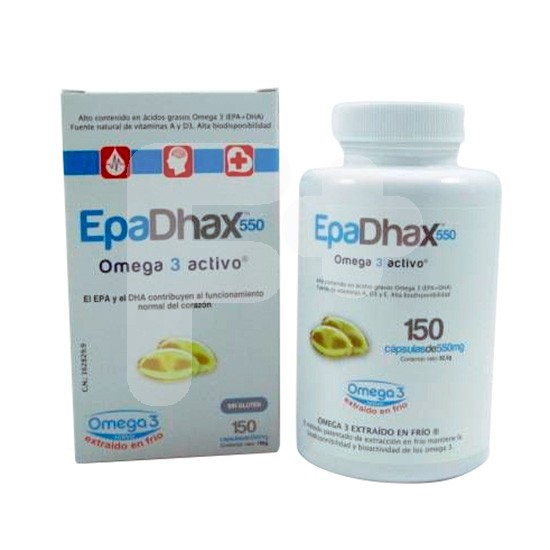 Epadhax omega 3 activo 550 mg 150 cápsulas