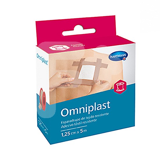 Omniplast esparadrapo tela rosa 5mx1,25cm