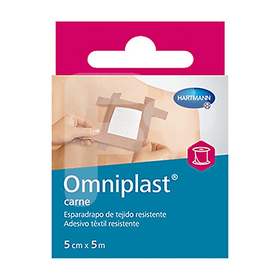 Omniplast esparadrapo tela rosa 5mx5cm