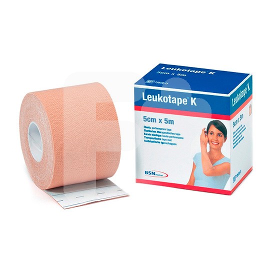 Leukotape k rosa claro 5 cm x 5 cm