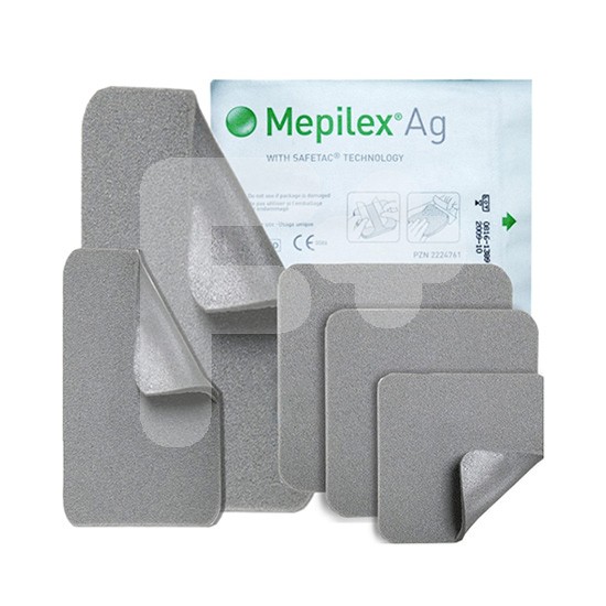 Mepilex ag 12,50 x 12,50 cm 5uds