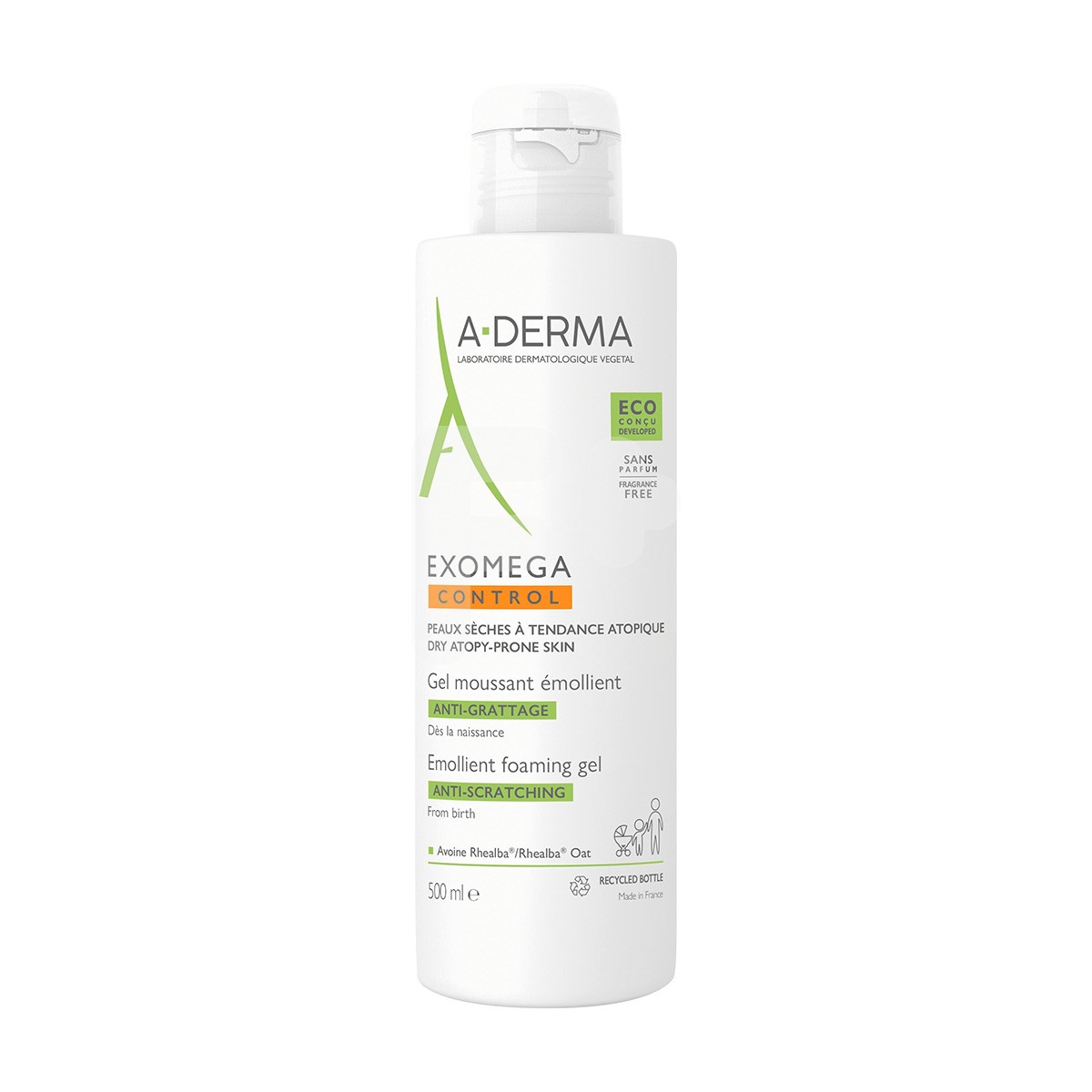 Aderma exomega gel limpiador emoliente 500ml