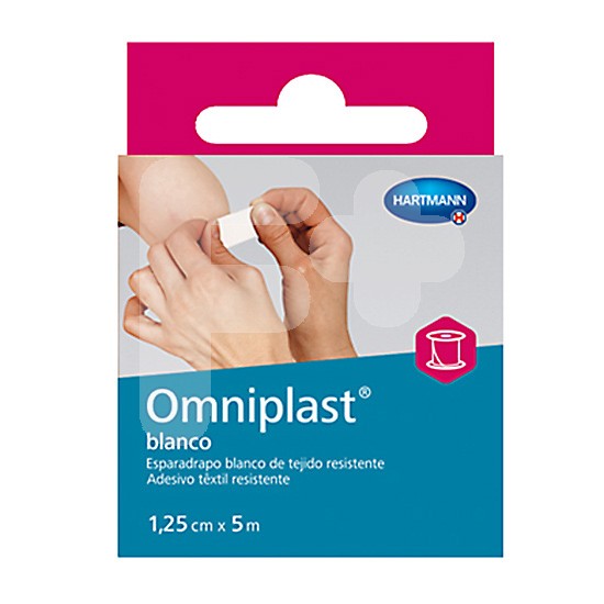 Omniplast esparadrapo tela blanco 5mx1,25cm