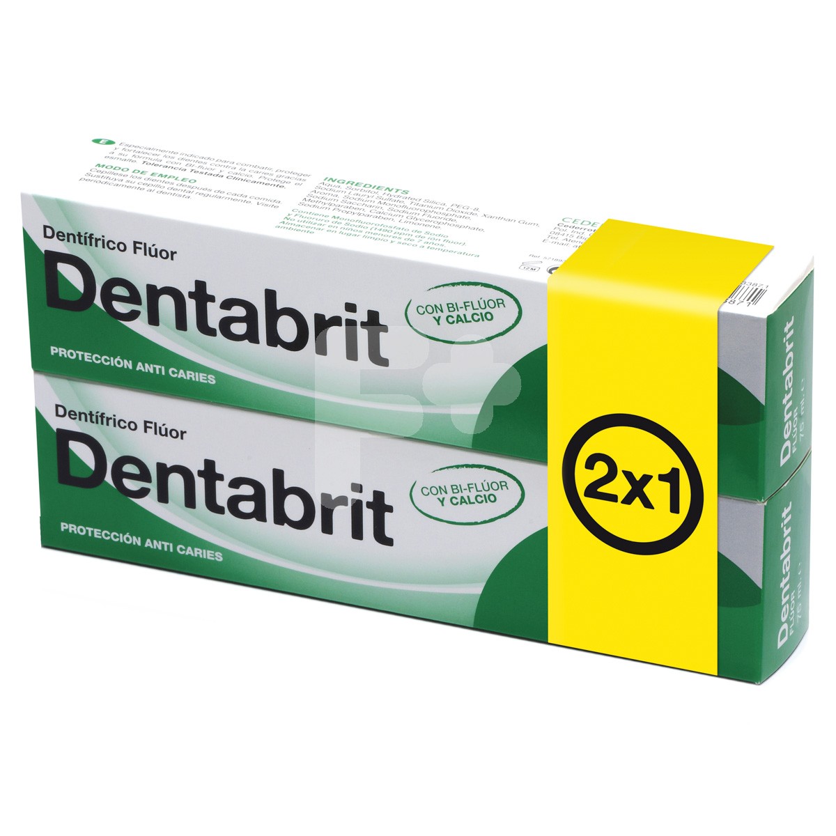 DENTABRIT PASTA DENTAL FLUOR 75ML. 2X1