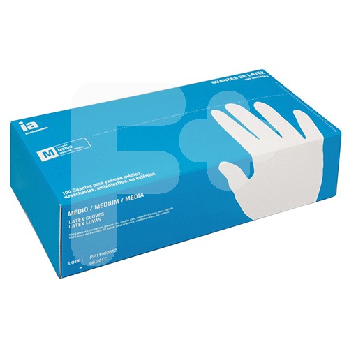 Interapothek guantes de látex empolvados talla M Interapothek guantes de látex empolvados talla M