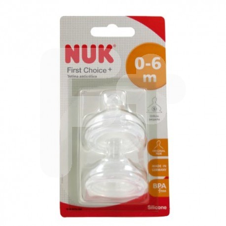 Nuk Tetina first choice silicona talla 1 orificio S 2uds