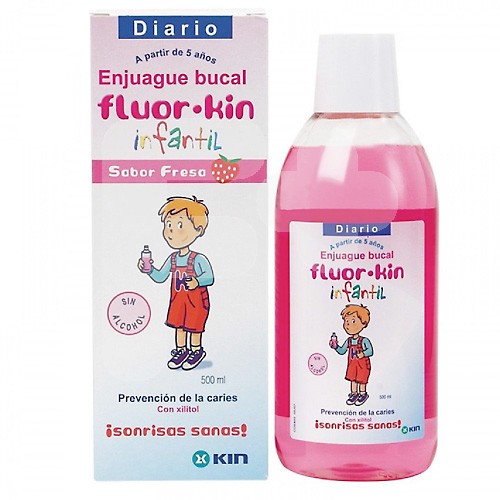 FLUORKIN INFANTIL ENJUAGUE FRESA 500 ML