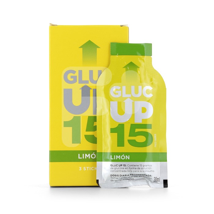 GLUC UP LIMON 15 GR X 3 STICKS DE 30 ML