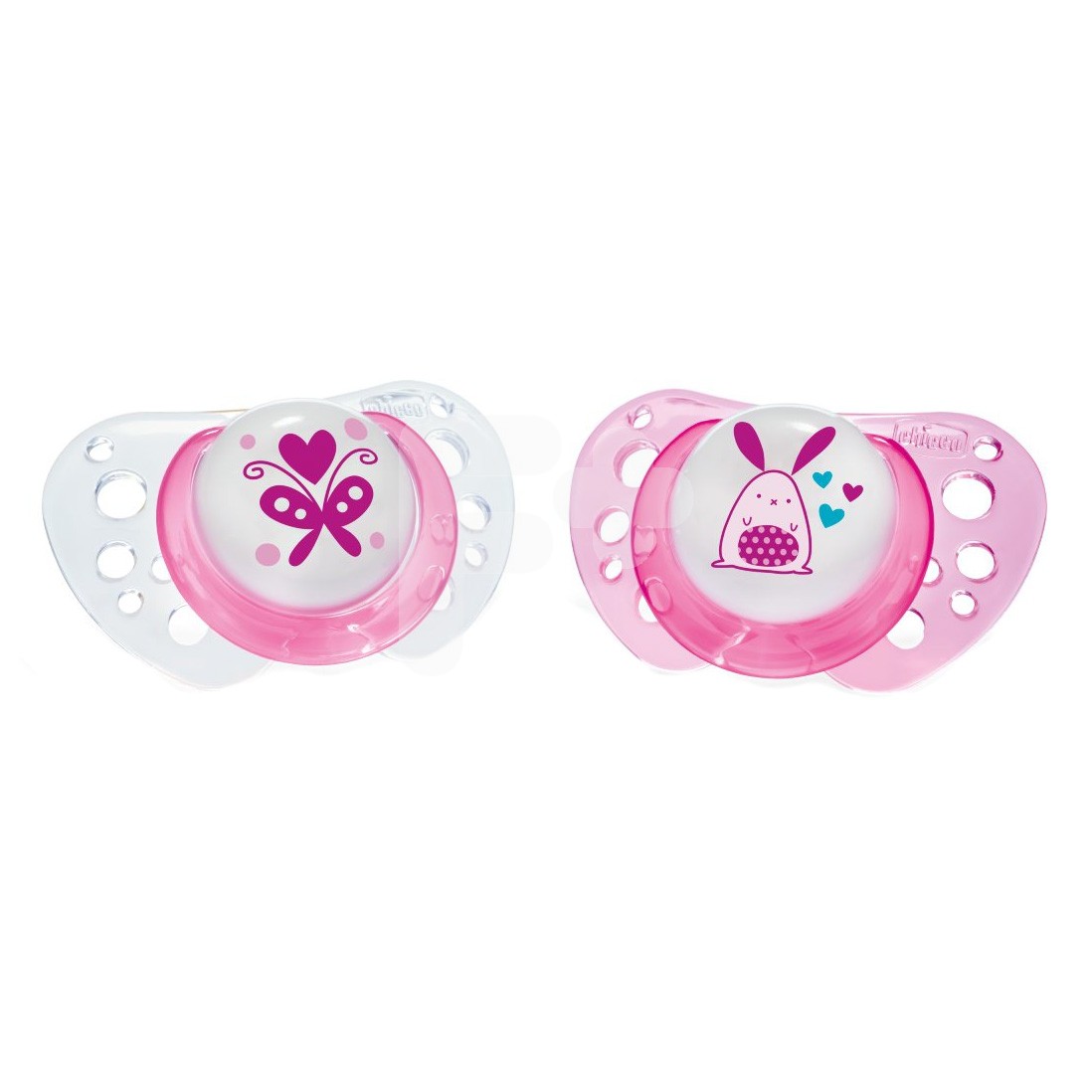 Chicco Chupete physio air caucho rosa 0-6 meses 2uds Chicco Chupete physio air caucho rosa 0-6 meses 2uds