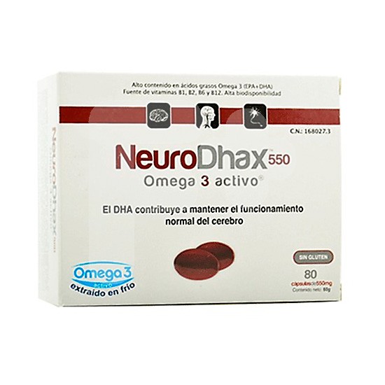 Neurodhax omega 3 activo 550 mg 80 caps