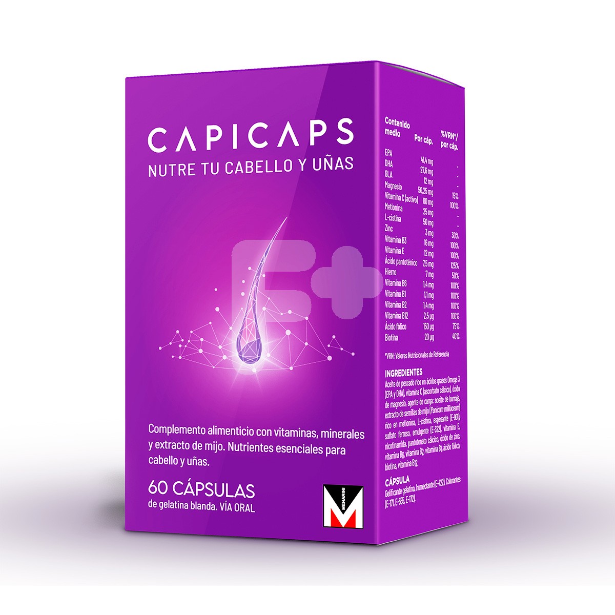 CAPICAPS CABELLO Y UÑAS 60 CAPSULAS