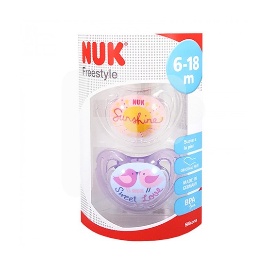 Nuk Nukete Freestyle chupete silicona talla 2 2u