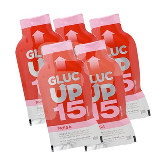 GLUC UP FRESA 15 GR X 5 STICKS DE 30 ML