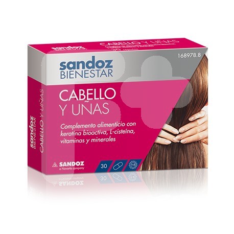 Sandoz Bienestar Cabello y Uñas 30 cápsulas