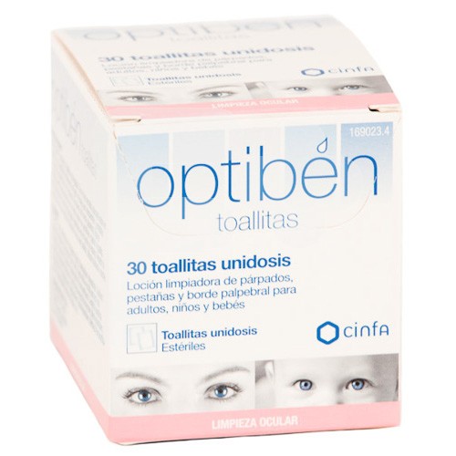 OPTIBEN TOALLITAS OCULARES 30 UDS