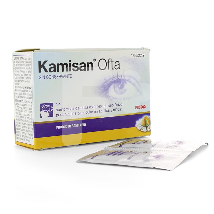 KAMISAN OFTA 14 COMPRESAS GASA ESTERIL