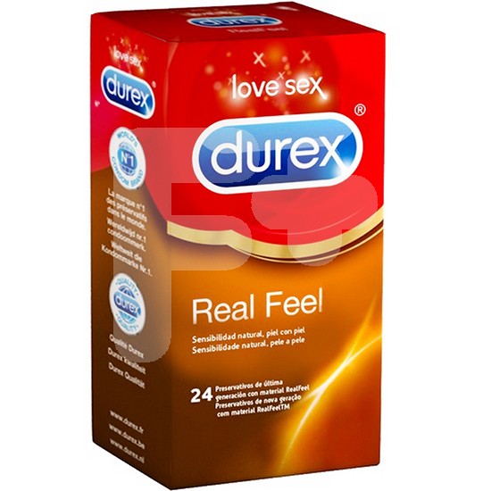 Durex preservativo sensitivo real feel sin latex 24uds