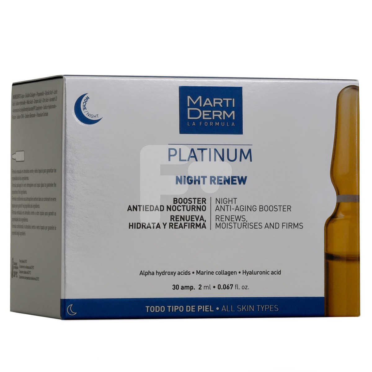 MartiDerm Platinum Night Renew 30 ampollas
