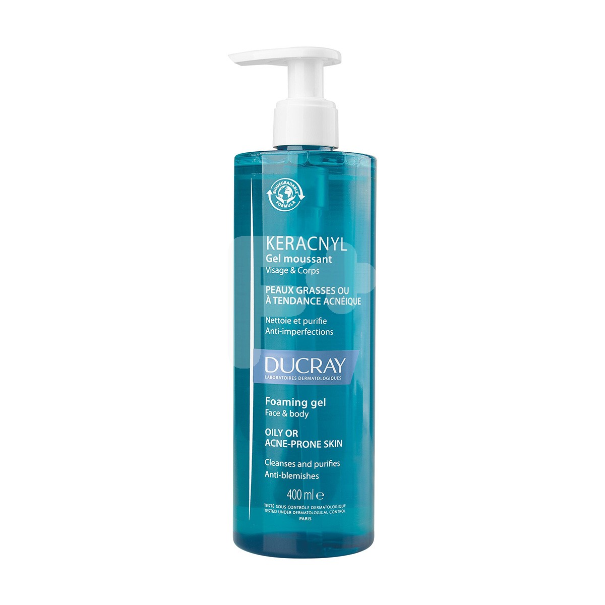 Ducray keracnyl gel limpiador 400ml