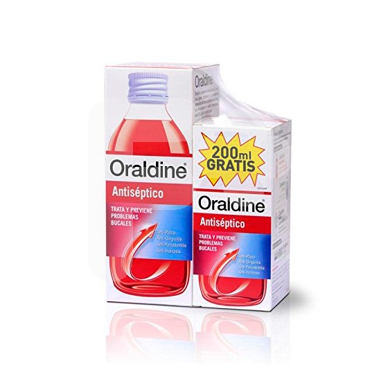 Oraldine antiséptico pack 400ml+200ml