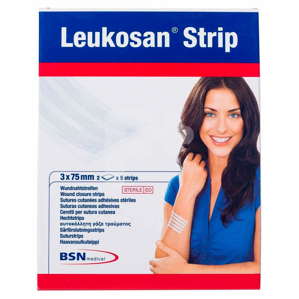 Leukosan strip 3 mm x 75 mm 2 uds