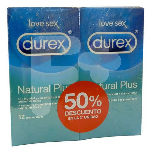 Durex Natural Plus preservativos 2x12 uds