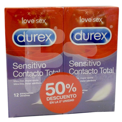 PRESERVA.DUREX DUPLO CONT TOTAL 12 UND