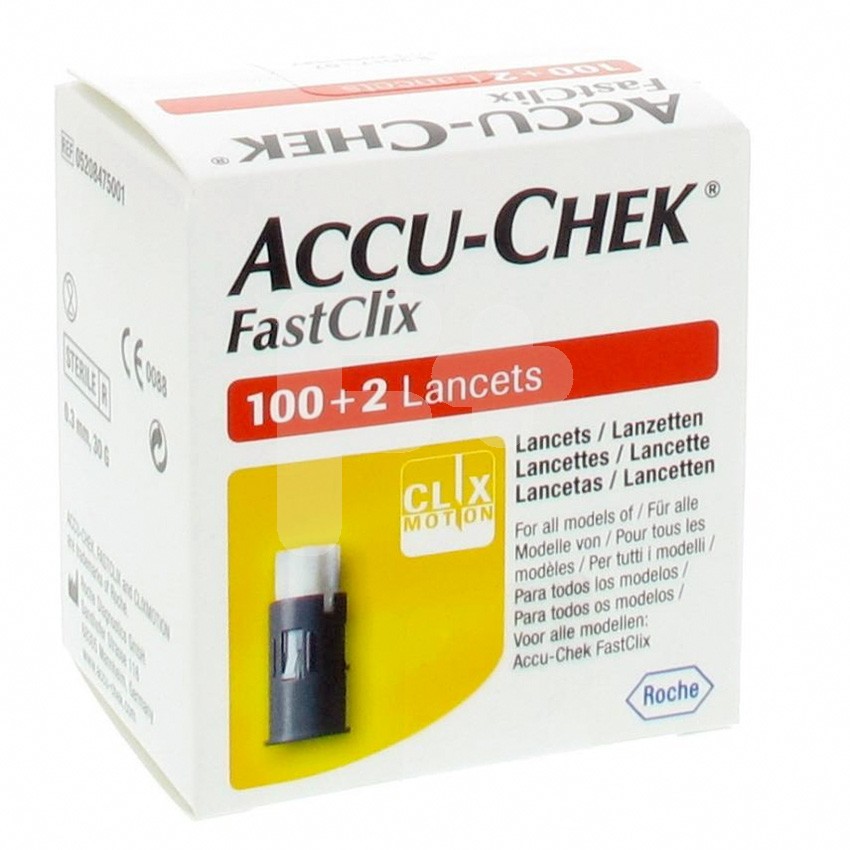 Roche Accu-chek fastclix 102 lancetas