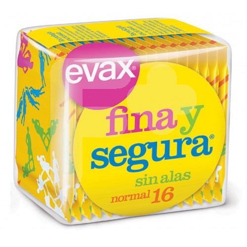 Evax compresas fina y segura alas normal 12 und