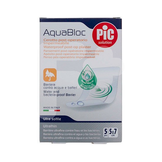 Pic aquabloc bactericida estéril 5x7cm 5