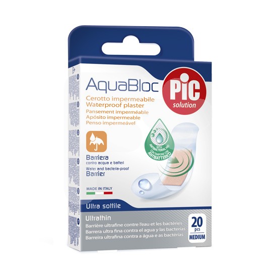 Pic aquabloc bactericida adhesivo 22,5mm 20uds