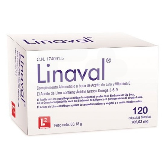 Linaval 702,02 mg 120 capsulas