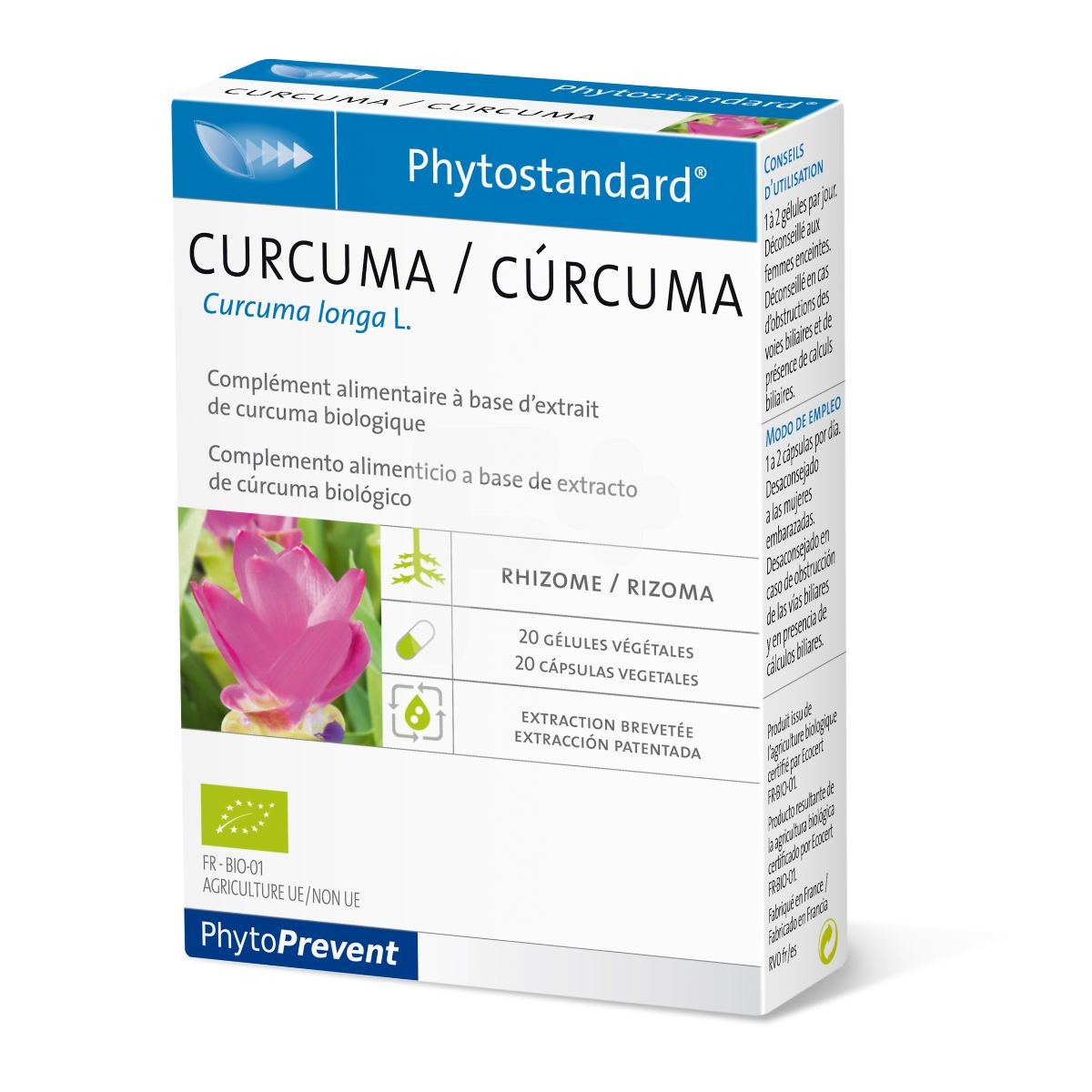 Pileje Phytostandard curcuma  20 cápsulas