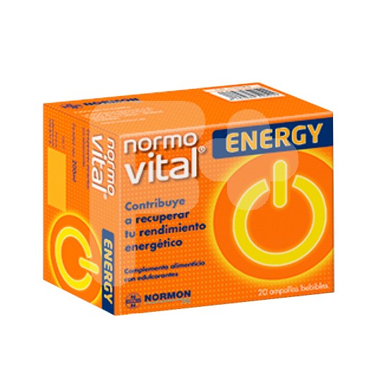 Normovital energy 20 ampollas