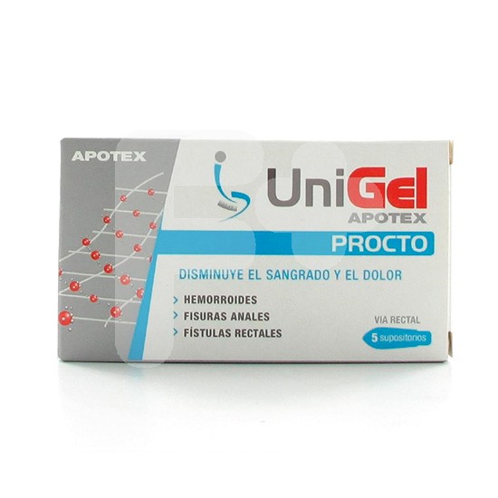 Apotex unigel procto 5 supositorios