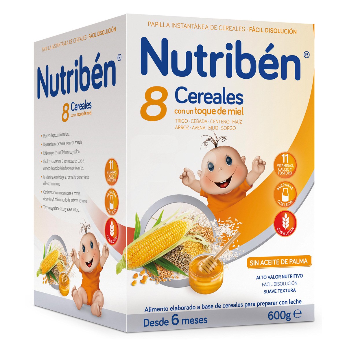 Nutribén 8 cereales y miel bífidus 600gr