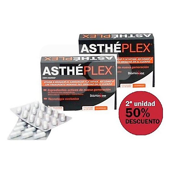 ASTHEPLEX AHORRO 30 CAPS 2ªUDS 50%