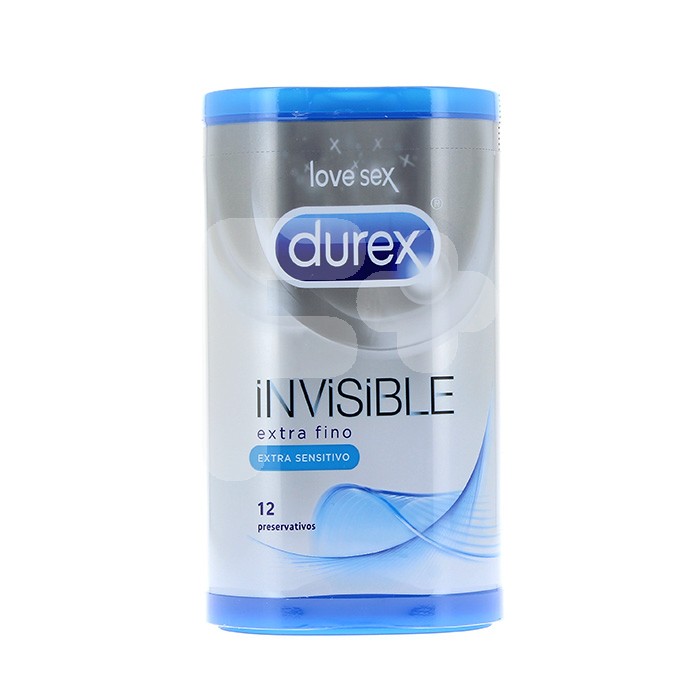 PRESERVA.DUREX INVISIBLE SENSITIVO 12UDS