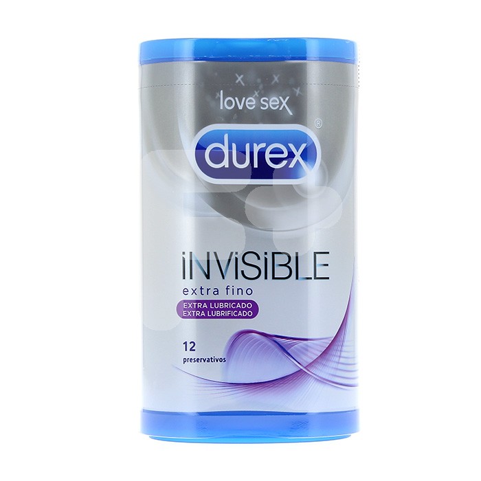 PRESERVA.DUREX INVISIBLE LUBRICADO 12UDS